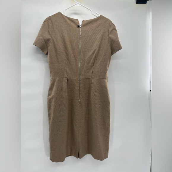 Tahari Levine brown sheath dress short sleeve size 12 - Picture 10 of 11